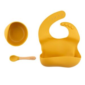 Zingies Σετ Φαγητού Σιλικόνης Bowie 3 Τεμαχίων Mango BOWIE-MG
