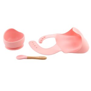 Zingies Σετ Φαγητού Σιλικόνης Bowie 3 Τεμαχίων Pink BOWIE-PN - Image 2