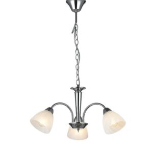 Aca Φωτιστικό Κρεμαστό Τρίφωτο 3xΕ14 Φ56cm Byron Χρώμιο DLX7393