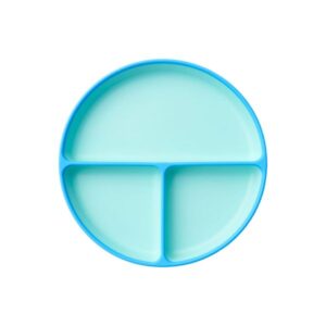 Zingies Πιάτο Σιλικόνης Elmo Με Χωρίσματα Φ18.5cm Cyan ELMO-CY